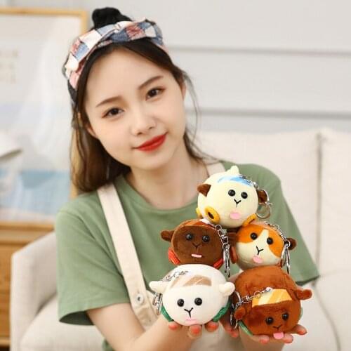 10cm Cute Hamster Plush Toys Kawaii Bag Backpack Pendant Keychain Stuffed Animals Kids Toys for Children Girl Gift Mouse Doll