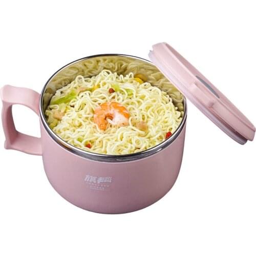 1000ml/1300ml Kids Lunch Box Portable Thermal Lunch Box with Handle Round Food Container Thermos for Food with Container