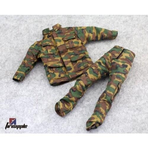 12 inch dolls 1/6 soldiers uniform model Russian camouflage shirt / trousers combat suit model Action Figures