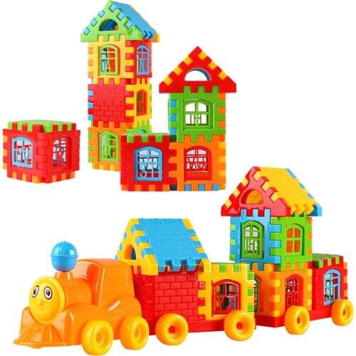 128pcs DIY Designer City Train Blocks Toys Building Blocks Train Set Intellectual Toys Baby Letter Educational Toy For Kids