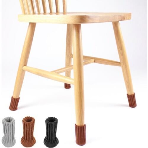 24pcs Double Knit Chair Table Leg Pads Socks Cloth Floor Protectors for Office Home Furniture Feet Anti-slip Flexible Sleeve
