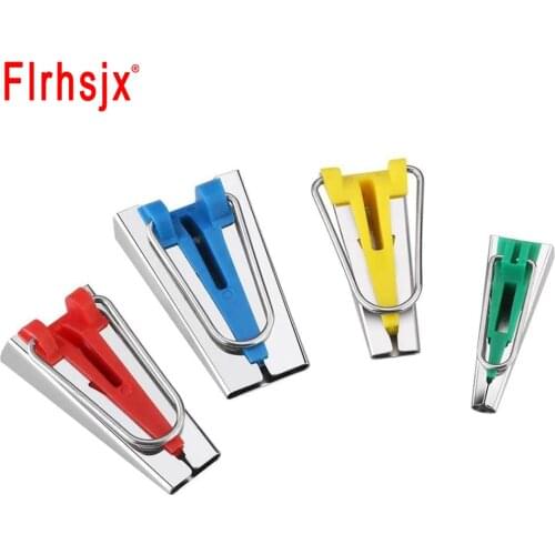 4 Sizes Fabric Bias Tape Maker Kit Fabric Belt Maker Tool Binding Tool Set for Hemming Sewing Quilting Fabric Craft Tools