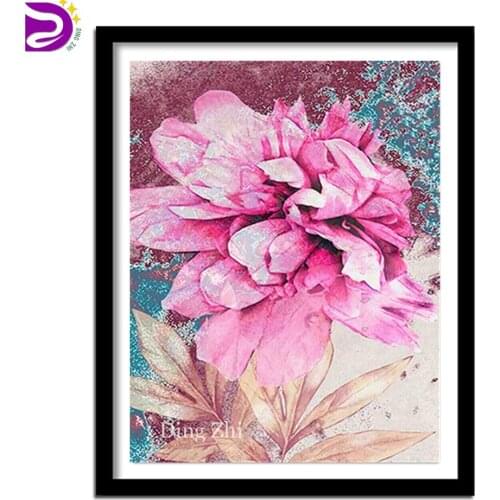 Handmade Diy Diamond Painting 5D Full Square Round Drill Embroidery Flower Art Picture Home Decoration Cross Stitch Mosaic