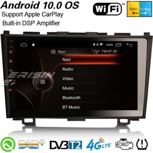 Erisin 4299 9" Android 10.0 Carplay Car Stereo DSP DAB+ Navigation WiFi USB DVB-T 4G Bluetooth TPMS OBD2 DVR SWC For HONDA CR-V