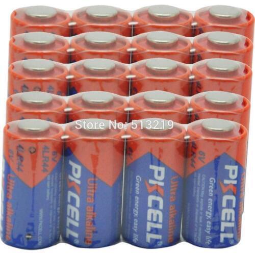 20pcs PKCELL 6v battery 4LR44 4A76 A544V 4034PX PX28A L1325 4AG13 544 Dry Alkaline Batteries for Dog Training Shock Collars