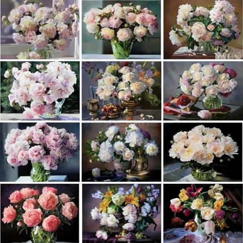 EverShine Diamodn Painting Full Square Cross Stitch Diamnd Embtoidery Mosaic Sale Flowers Handicraft Hobby Gift Wall Decor