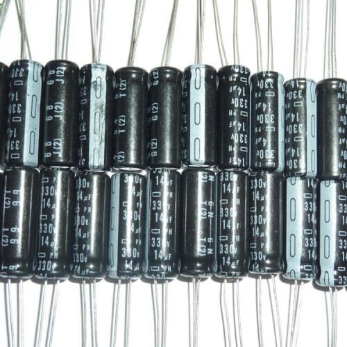 10pcs 14uF 330V Nippon Chemi-Con NCC Photo Flash Capacitor 7x18mm 330V14uF PH Capacitors
