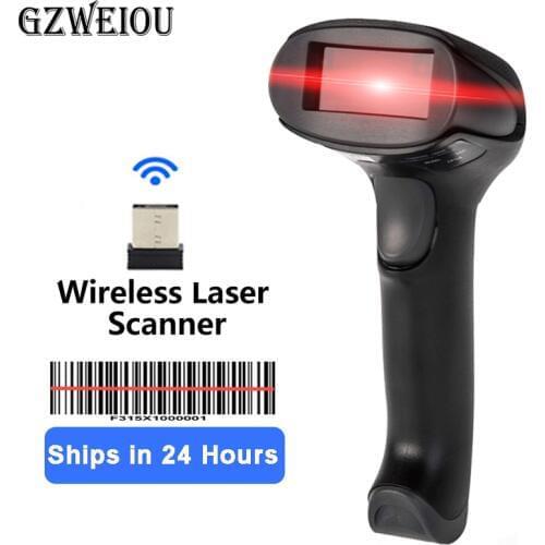 GZWEIOU USB Portable Handheld Bar code Scanner Laser Wireless Barcode Scanner For POS and Inventory