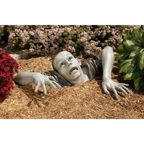 Halloween Horror Creepy Corpse Crawling Zombie Boat Ghost King Statue Halloween Garden Decoration Haunted House Props Supplies