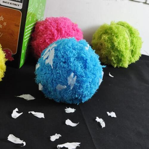 Microfiber Ball Cleaning Tool Pet Toy Automatic Rolling Ball Pet Dog Toy Electric Dust Cleaner Vacuum Floor Sweeping Robot