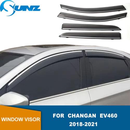 Window Visors For Changan Eado EV460 2018 2019 2020 2021 Side Wind Deflector Visor Rain Wind Guards Window Air Vent Visor SUNZ