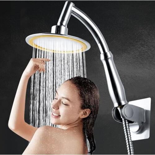 High Pressure Handheld Shower Head All Metal Hand Held Shower Head With Hose And Holder Wall Mounted Rainfall Shower Heads