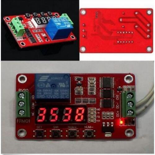 DC 12V Multifunction Self-lock Relay PLC Cycle Timer Module Delay Time Switch