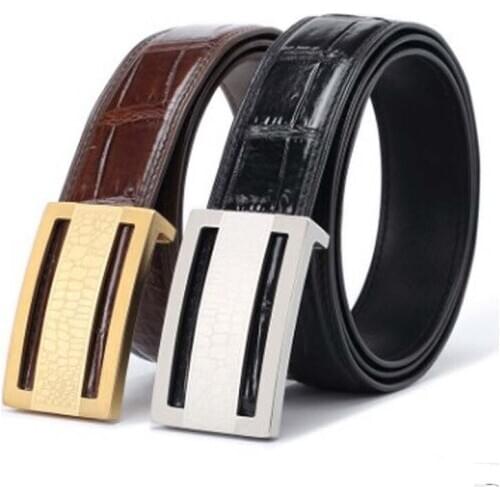 Hujingsha New crocodile belt leather directly sold by the manufacturer Men belt crocodile leather