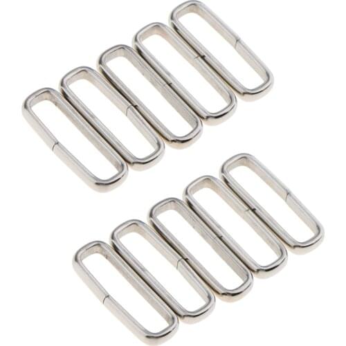 10 Pack Durable Stainless Steel Watch Band Watch Strap Loops Keepers 22mm 24mm - Wristwatch Band Parts for Nylon Watchbands