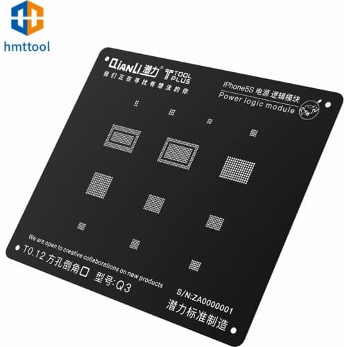 QianLi iBlack BGA Reballing Stencil ToolPlus Phone PCB Stencils Power Logic Module For IPhone 5 / 5S / 6 / 6S / 7 / 8 / X