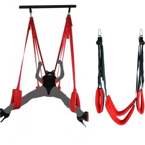 Sex Love Flirt Erotic Aid Hanging Door Swing Adult Game Chair Sexual Toys Sex Furniture for Couple with Cushion and Leg Pad