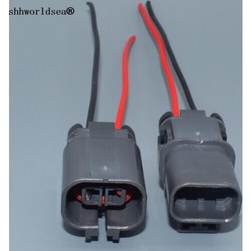 Shhworldsea 2pin 6.3mm auto for Mazda generator plug connector electric cable waterproof connector socket 7223-1824-40