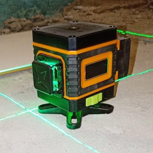 Blue infrared level meter high precision strong light thin line 12-line green light 16-line wall sticker automatic leveling