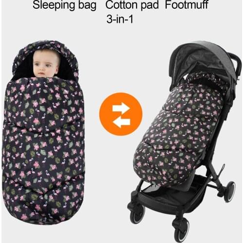 Baby Stroller Sleeping Bag Autumn Winter Windproof Quilt Warm Multifunctional Newborn Baby Car Foot Cover Cotton Cushion