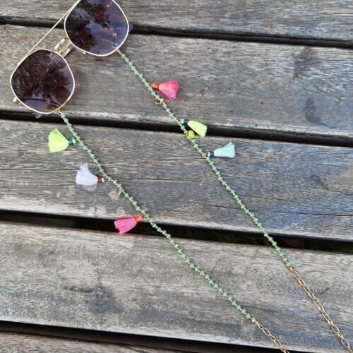 Trendy Crystal Beaded Sunglasses Chain Eyeglass Chains Necklace Strap Rope Reading Glasses Holder Jewelry Face Mask Chain