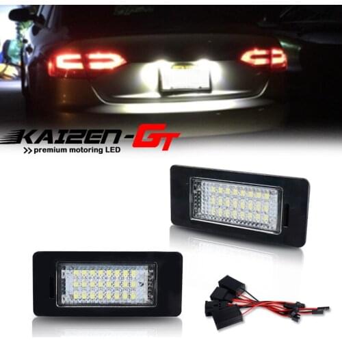 High Power 6000K Xenon White 24-SMD LED License Number Plate Lights For Audi A1 Q5 A6 Volkswagen VW Jetta Porsche Panamera etc