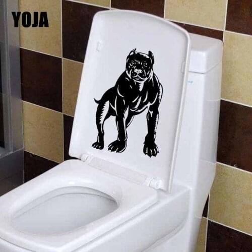 YOJA 15.8X23.4CM Dog Animal Living Room Home Decor Wall Stickers Toilet Decal Cartoon T5-1513