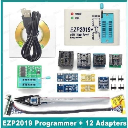 Factory Price! Newest Version EZP2019 High-speed USB SPI Programmer Support24 25 93 EEPROM 25 Flash BIOS Chip+5 Socket