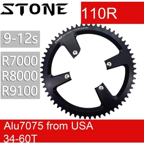 Stone 110 BCD Round Chainring for Shimano R7000 r8000 r9100 34 36 38 42t 48t 50t 54t 56t 58t 60T tooth Road Bike 12s 110bcd