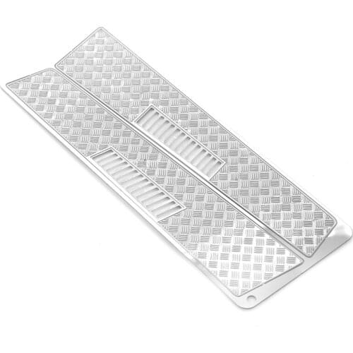 1Pair Metal Engine Cover Hood Anti-Skateboard Decoration for 1/10 RC Crawler Car Traxxas TRX6 G63 TRX4 G500 OP Parts