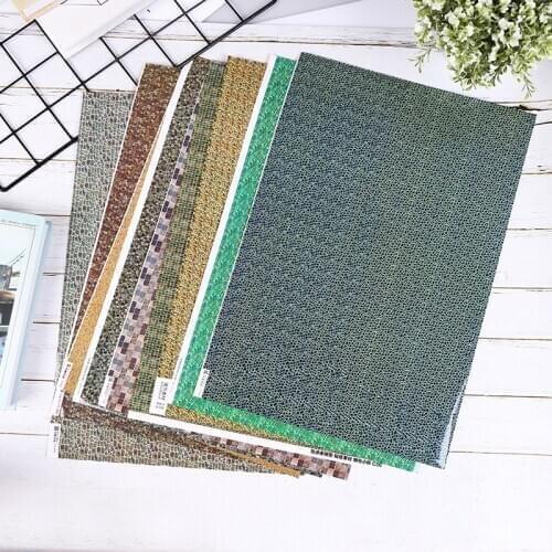 1Pc 1:12 Dollhouse Mini Home Decor Wall Paper Wall Stickers Murals Decor 42*29cm