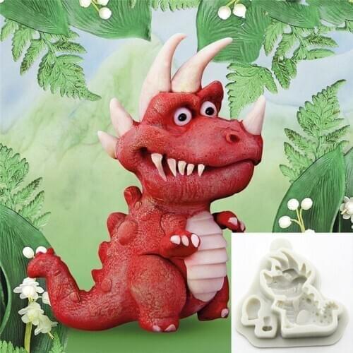 Luyou 1pc Dinosaur Silicone Cake Molds Fondant Resin Mold Birthday Cake Decorating Tools Kitchen Baking Accessories FM1872