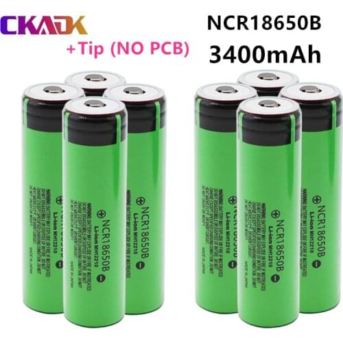 20PCS 18650 Lithium Rechargeable Battery Original 100% NCR18650B 3.7v 3400mah 18650 Battery For Flashlight Batteries (NO PCB)