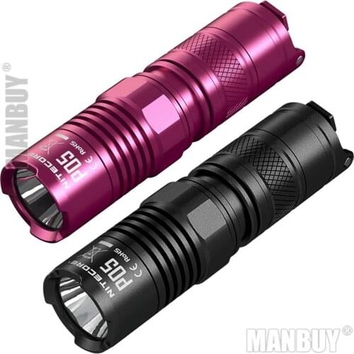 2020 wholesale NITECORE P05 Pink Black 18350 U2 LED Law Enforcement Military Precise Flashlight MINI Self-Defense Free Shipping