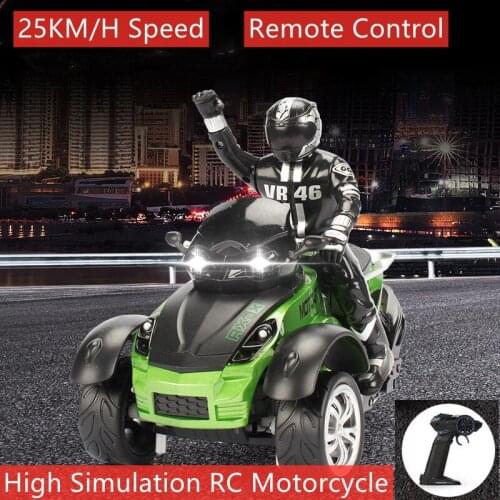25KM/H High Speed Remote Control RC Stunt Motorbike 80M Distance Drift Racing Motorbike RC Motorcycle With Flash Led Light Gifts