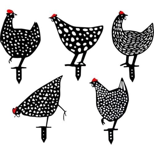 5/1Pc Easter Chicken Metal Hen for Easter Gardening Ornaments Yard Iron Art Outdoor Garden Backyard Lawn Stakes Garden Hen Large