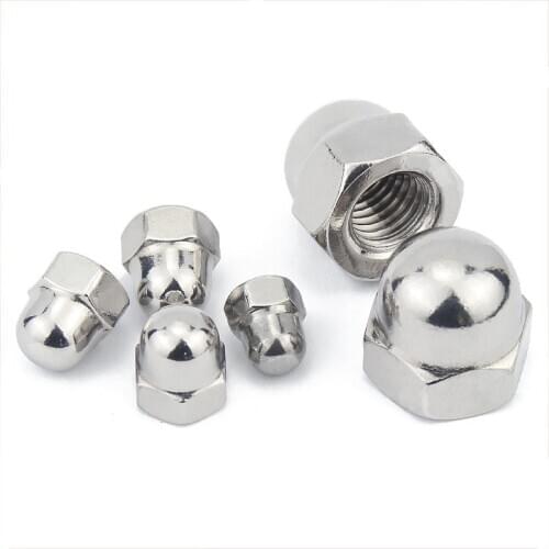 5pcs A4 Stainless Steel Cap Nut M4 M5 M6 M8 M10 Hexagon Hex Locking Nuts Fastener