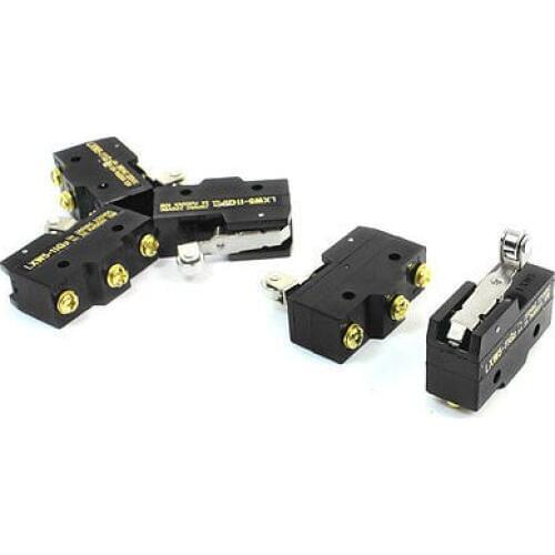 5pcs LXW5-11G2 SPDT Momentary Roller Hinge Arm Limit Switch Microswitch