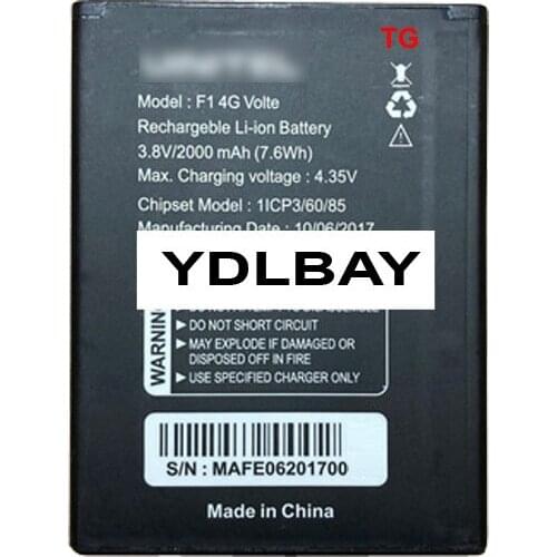 2000mAh Battery For UINITEL F1 4G Volte