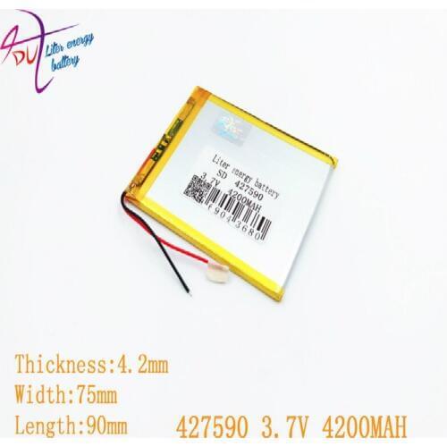 Liter energy battery Size 427590 3.7V 407090 4200mah tablet battery with Protection Board For Tablet PCs PDA Digital Products