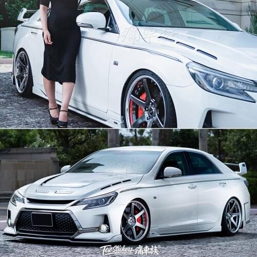 Car stickers FOR Toyota MARK X decoration modified body waistline car stickers jewelry color strips