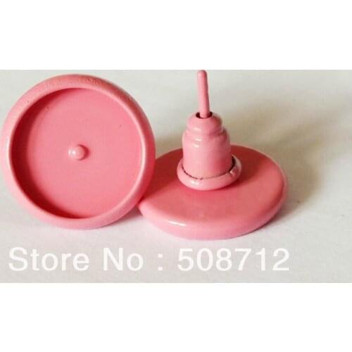 Free shipping!!! 300sets /lot 10mm Pad Pink Earrings Stud , Blanks Base Tray Bezel Cameo Setting Post Bullet Stopper Back
