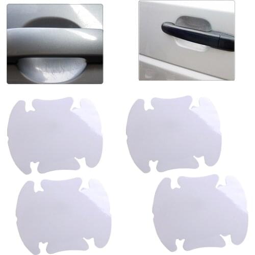 DWCX 4pcs Invisible Clear Auto Car Door Handle Protector Film Scratch Guard Cover Sticker for VW Audi Ford Chevrolet Toyota