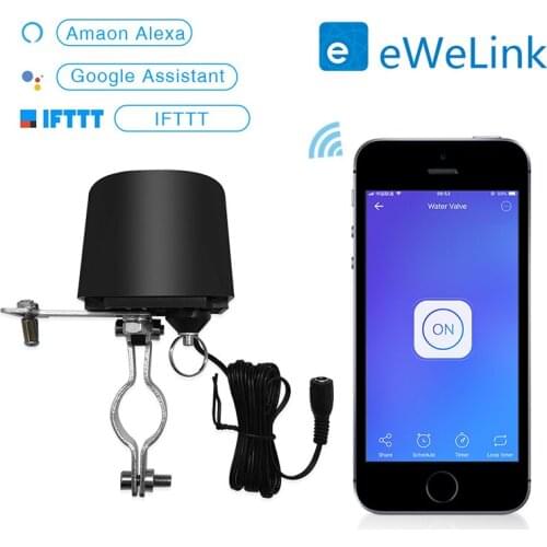EWeLink Smart WiFi Water Gas Valve Home Sensor Shutoff Voice/APP Remote Control for Alexa Google Assistant