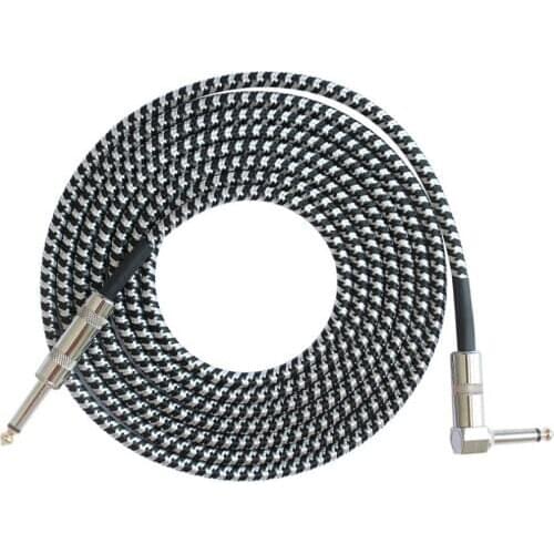 Guitar Cable Premium Electric Instrument Bass Cable AMP Cord 1/4 Right Angle to Straight for Electric Mandolin, Pro Audio