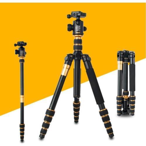 Hot sale Pro Q668 portable Professional tripod SLR camera Photography monopod Variable Alpenstock 3 in1 wholese free shipping