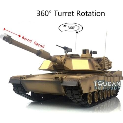 Heng Long 1/16 TK7.0 Plastic M1A2 Abrams RC Tank 3918 W/ 360° Turret Barrel Recoil TH17791