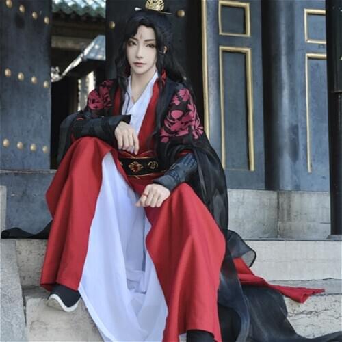 Anime Villain Self-rescue System Luo Binghe Cosplay Costume Set Chinese Ancient Halloween Costumes Cosplay Men Women Cos Clothes