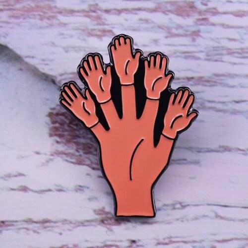 Tiny hands badge finger puppet lovers cute pride decor
