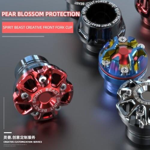 SPIRIT BEAST Motorcycle Anti-fall Block Universal Modification Accessories Personality Front Shock Absorber Anti-fall Block